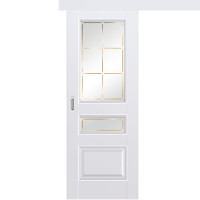 Дверь купе одностворчатая, Profil Doors 94 U аляска, остекленная
