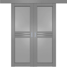Каталог,Дверь купе двустворчатая, Profil Doors 2.56 XN грувд, остекленная