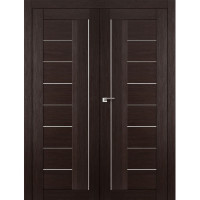 Дверь распашная двустворчатая Профиль Дорс 17 X, остекленная, венге милинга