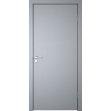 Город производителя,Серая гладкая дверь с четвертью, окрашенное, с врезкой под замок 2018, серый цвет