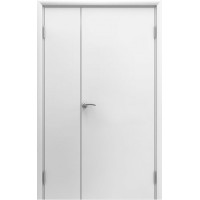 Дверь PSD маятниковая пластиковая влагостойкая, двустворчатая, композитный ПВХ, цвет белый