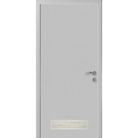 Дверь PSD пластиковая влагостойкая с вентиляционной решеткой, композитный ПВХ, цвет серый