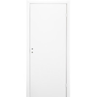 Финская дверь ГОСТ 475-2016, окрашенная с четвертью, гладкая, замок 2014, белая