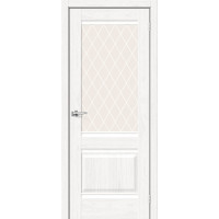 Дверь межкомнатная, эко шпон Прима-3 White Сrystal , White Dreamline