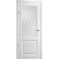 Межкомнатная дверь Соренто ДГО, экошпон, эмаль белая