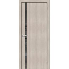 По цвету дверей,Дверь межкомнатная, эко шпон модель-1.55, Cappuccino Melinga / Mirox Grey