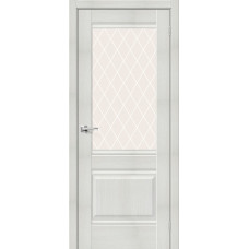 По стилю дверей,Дверь межкомнатная, эко шпон Прима-3 White Сrystal, Bianco Veralinga