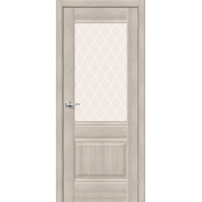 По стилю дверей,Дверь межкомнатная, эко шпон Прима-3 Cappuccino Melinga / White Сrystal