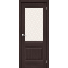 По стилю дверей,Дверь межкомнатная, эко шпон Прима-3 Wenge Melinga / White Сrystal