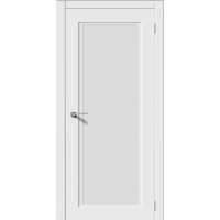Дверь межкомнатная классическая, Квадро-6, ДО, эмаль белая