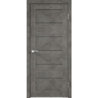 Дверь межкомнатная, Лофт -1 Мателюкс Графит, экошпон, Бетон темно-серый