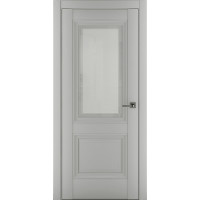 Межкомнатная дверь Венеция В2 ДО Сатинато, Экошпон, матовый серый
