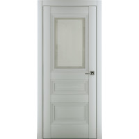 Межкомнатная дверь Ампир В2 ДО Сатинато, Экошпон, матовый серый