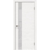Межкомнатная дверь Dorsum D-01V Lacobel белый ,вертикальный шпон, ясень белый