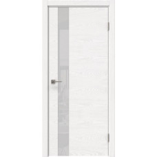 Город производителя,Межкомнатная дверь Dorsum D-01V Lacobel белый ,вертикальный шпон, ясень белый