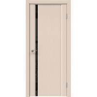 Межкомнатная шпонированная дверь Vitrum G-01 черный триплекс, беленый дуб