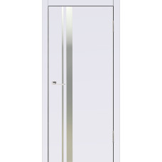 Каталог,Межкомнатная дверь VL-1/2 Al кромка, стекло матовое серебро, Белая ночь