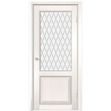 Каталог,Межкомнатная дверь VS-42 ДО белое ромб, пвх, лиственница беленая