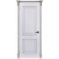 Ульяновские двери, Багет-32 ДГ, эмаль белая патина серебро