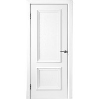 Белорусская дверь шпонированная Бергамо-4 ДГ, эмаль белая Ral 9003