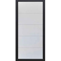 Дверь входная, Steel Russia «ДК1 Design», 3-К, черный кварц / 01 у 649 Софт белый снег