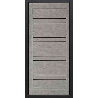 Дверь входная, Steel Russia «ДК1 Design», 3-К, черный кварц / ц 02 у 49 бетон серый