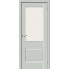 По материалу дверей,Дверь межкомнатная Прима-3 ПО Magic Fog, Эмалит, цвет Grey Matt