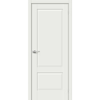 Дверь межкомнатная Прима-12 ПГ Эмалит, цвет White Matt