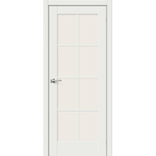 По материалу дверей,Дверь межкомнатная Прима-11.1 ПО Magic Fog, Эмалит, цвет White Matt