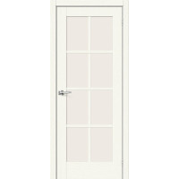 Дверь межкомнатная, эко шпон Прима-10, White Wood