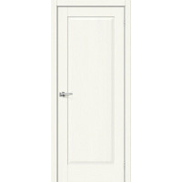 Дверь межкомнатная, эко шпон Прима-11.1 White Сrystal, White Wood