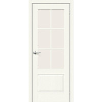 Дверь межкомнатная, эко шпон Прима-13.0.1 White Сrystal, White Wood