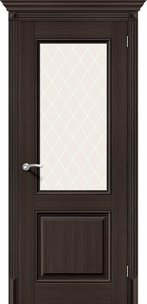 Дверь межкомнатная Классико 33 Wenge Veralinga / White Сrystal