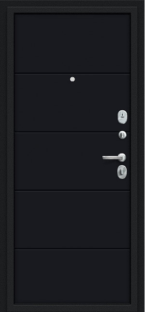 Дверь входная, Steel Russia - Граффити-1, Букле черное/Total Black