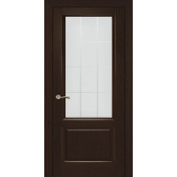 Ульяновские двери, Малахит 1, стекло белое с гравировкой, венге