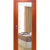 Дверь Арт Деко Спациа 3 темный анегри, с зеркалом