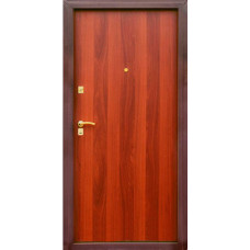 Гост,Титан Металлическая дверь Стандарт, металл / панель, медный антик / итальянский орех