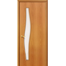 По цвету дверей,Дверь Ламинированная модель 6 С сатинат, миланский орех