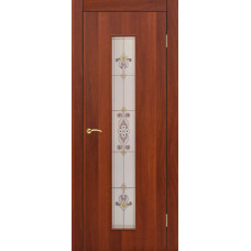 По цвету дверей,Дверь Ламинированная модель 23 Х рисунок, итальянский орех