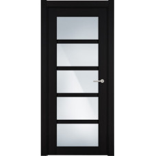 Каталог,Новгородская дверь, модель 122 сатинат белый, дуб черный