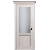 Новгородская дверь, модель 521 ПО Сатинато белое, дуб белый
