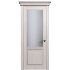 Каталог,Новгородская дверь, модель 521 ПО Сатинато белое, дуб белый