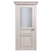 Новгородская дверь, модель 532 ПО Сатинато белое, дуб белый