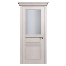 Каталог,Новгородская дверь, модель 532 ПО Сатинато белое, дуб белый