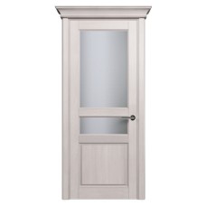Каталог,Новгородская дверь, модель 533 ПО Сатинато белое, дуб белый