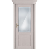 Новгородская дверь, модель 521 Итальянская решетка, дуб белый