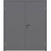 Влагостойкая композитная пластиковая дверь, гладкая, двустворчатая, цвет темно-серый RAL 7040