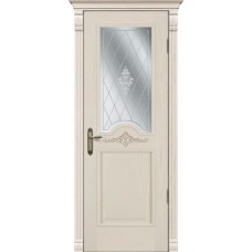 По производителю,Ульяновская дверь, Париж, крем, стекло АП 49