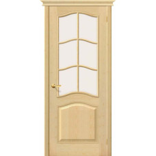 По материалу дверей,Дверь без отделки из массива сосны DB М-7, стекло Сатинато