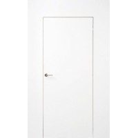 Дверь скрытого монтажа обратного открывания, кромка алюминиевая, 2100 мм., белая